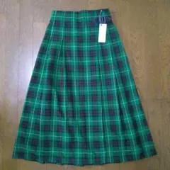 GU チェックプリーツミディスカート
