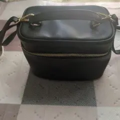ブラックバニティショルダーバッグ 合成皮革