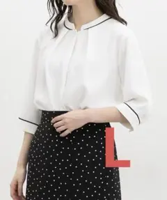 ハニーズ　新品　新作　タグ付き　６分袖配色ブラウス