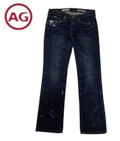 AG THE KISS ペイント ダメージ加工 スリム デニム パンツ 24