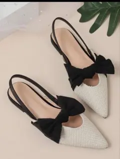 リボン ミュールサンダル