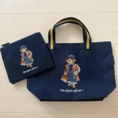 【美品】Polo Ralph Lauren ポロベア トートバッグ ポーチ付きのサムネイル