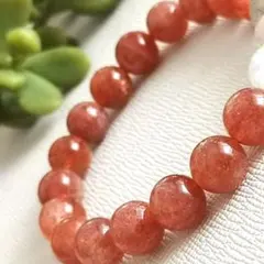 高品質□濃厚色□大玉□天然石ストロベリークォーツ約12.4mm 