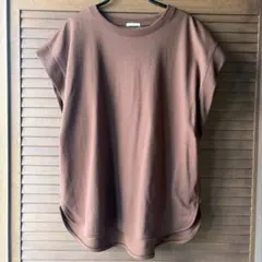 GUドライフレンチスリーブチュニックXXL ブラウン