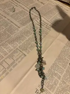 美品☆天然石ハンドメイドネックレス(ブルー)