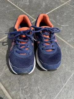 ASICS スニーカー　ネイビー/オレンジ