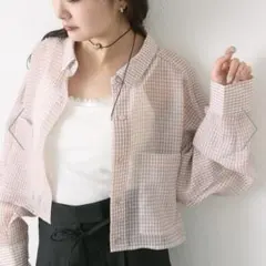 【mystic】シアーショートシャツ