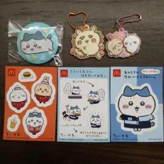 ちいかわ　ハチワレ　シーサー　うさぎ　刺繍缶バッジ　ぷっくりラバマスグミ3