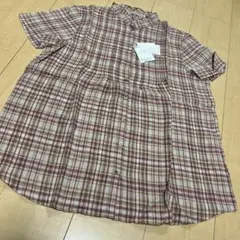 マドモアゼルノンノン 上質リネン 刺繍 半袖チュニックブラウス 38 M 