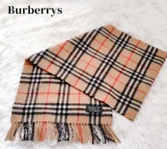 【超美品】Burberrys ノバチェック マフラー ラムウール100%