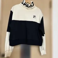 FILA フィラ ハイネック バイカラー スウェット トレーナー