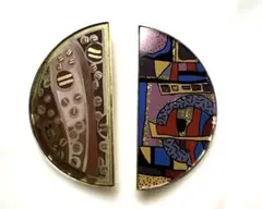 ウィーン購入 ヴィンテージ ブローチ クリムト風　2点セット