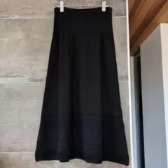 PeopleTree オーガニックコットン ニットロングスカート　ブラック