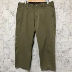 【GREEN LABEL RELAXING】ポリエステルツイルクロップドパンツL