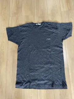 FILA 半袖Tシャツ M ダークグレー ロゴ刺繍のサムネイル