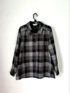 レディース＊チェック柄長袖シャツ M-L