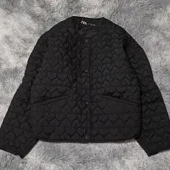 ZARA ザラ キルティングジャケット ハートキルティング✨️黒