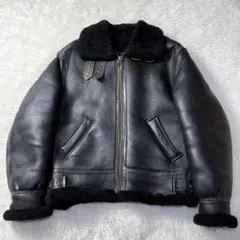 【極美品】USA製 B-3 ブラックムートン フライトジャケット L 短丈