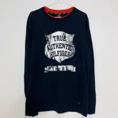 N023−1○ TOMMY HILFIGER 長袖カットソー ネイビー Mサイズのサムネイル