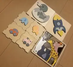 木製パズル 知育玩具　いろいろ詰め合わせ　セット