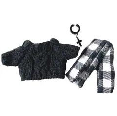 ぬいぐるみ用 ニット&マフラー&イヤーカフセット 10cm用