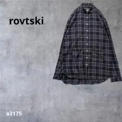 【ロフトスキー】 長袖カジュアルシャツ　チェック オーバーサイズ　ネイビーのサムネイル