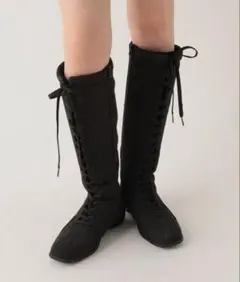 Heather レースアップボクシングシューズ ブラックのサムネイル