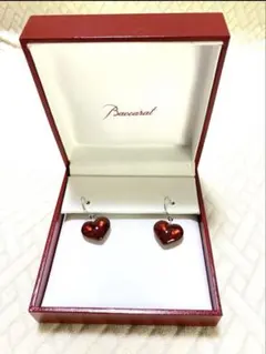 Baccaratのハート型ピアス　バカラ