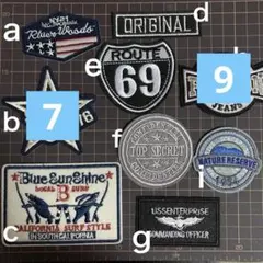 専用ページ、●11061☆ビンテージ風英字ロゴアイロンワッペン9枚