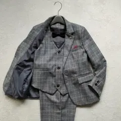 ZZ.LUXI セレモニースーツ 150 スリーピース チェック 5点セット