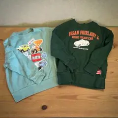 グリーンレーベル✖️トミカ　トレーナー　120㎝　子供用　グリーン