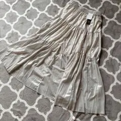 JEANASIS グリッター キリカエ ギャザースカート シルバー タグ付きのサムネイル