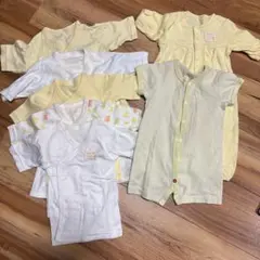 ベビー肌着 7点　50〜60cm 短肌着・コンビ肌着・ドレスオール・ロンパース