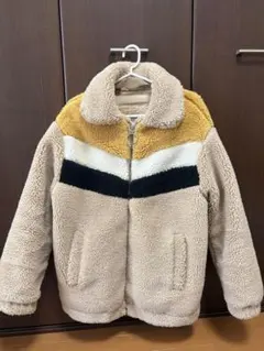 Bershka ボアジャケット Sサイズ ベージュ/イエロー/ホワイト/ブラック