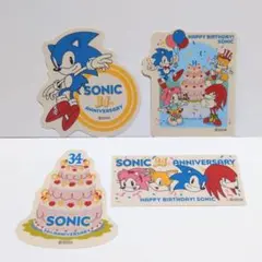 【未使用】　ソニック・ザ・ヘッジホッグ　バースデー記念　ステッカー　シール