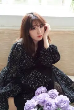 ワンピース Herlipto Lace-Trimmed Pin Dot Dress herlipto Lace-trimmed Pin Dot Dress