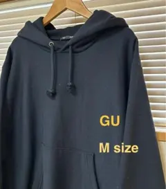 GU ジーユー ヘビーウェイトスウェットパーカ(長袖)ブラック　M size