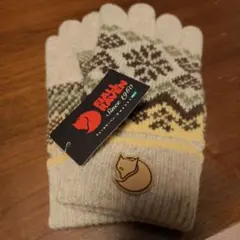 フェールラーベン　ニット手袋 M ベージュ系