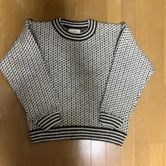 L.L.Bean バーズアイ　セーター ホワイト/ブラックのサムネイル