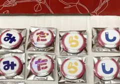 立伝都々　缶バッジ　み　た　ら　し　みたらし団