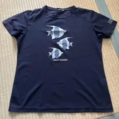 HELly Hansen 魚グラフィック Tシャツ L ネイビー