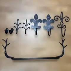 アイアン製フック4種類&バー