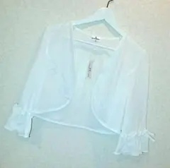 定価12535円新品　ギャラリービスコンティ　M白七分袖ボレロカーディガン2掲載