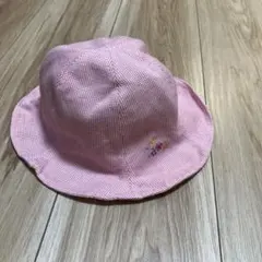 familiar ベビー用ピンクチェック柄帽子 47