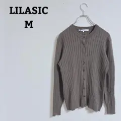 リラシク　カーディガン　羽織　オフィカジ　ストレッチ　長袖　リブニット　Ｍ