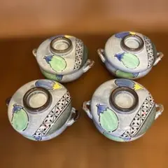 新品未使用　蓋付き　持ち手付き茶碗　4個セット