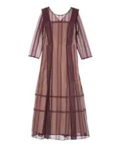 ラグナムーン　LADYジオメトリックレースワンピース　スカート　ドレス　結婚式