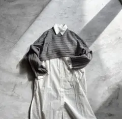 BEAUTY&YOUTH /ホワイト 長袖 シャツワンピース/サイズS