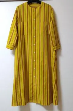 ロペピクニック　シャツ　ロングワンピース　ストライプ