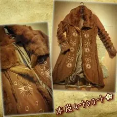 15万❕刺繍入ムートンコート❤本皮　ファー　ムートン　コート　ungrid 好き